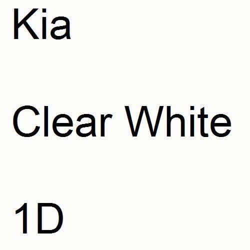 Kia, Clear White, 1D.